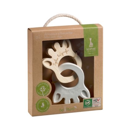 วงแหวนยางกัดคู่โซฟี  Silhouette Teething Ring - Sophie La Girafe